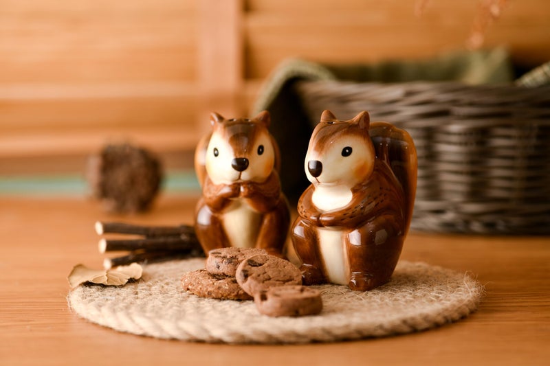 Bico Squirrel Salt & Pepper Shaker Set, Handpainted, Dishwasher Safe - Image 4